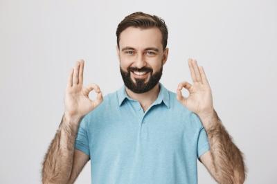 Pleased Male Customer Showing Okay Sign – Free Stock Photo, Download Free