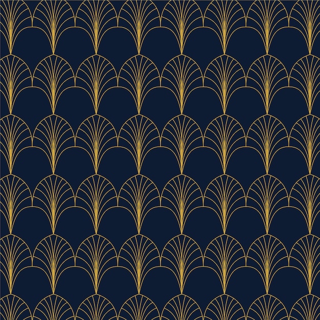 Art Deco Pattern Flat Illustration – Free Download