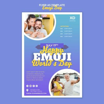 Emoji Day Flyer Template – Free Download