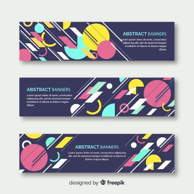 Colorful Abstract Banners for Creative Projects – Free Download