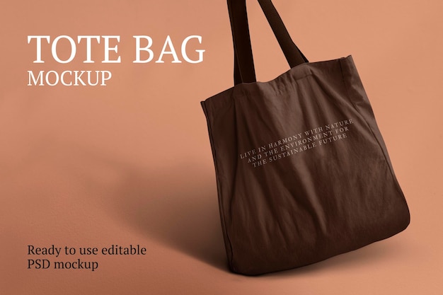 Eco-Friendly Canvas Tote Bag Mockup PSD – Free Download