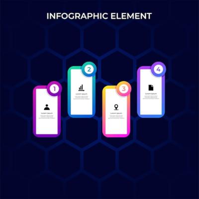 Modern Colored Rectangle Infographic Elements – Free Download