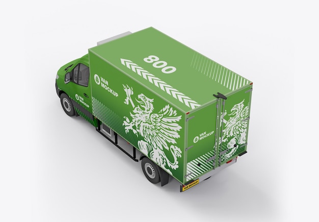 Box Truck Mockup – Free Download of High-Quality Stock Photo