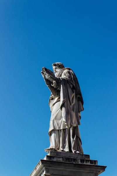 Ancient Historic Statue Reaching for the Clear Blue Sky – Free Download