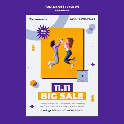 E-commerce Big Sale Poster Template – Free Download