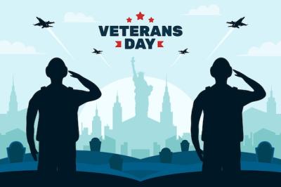 Flat Background Design for Veterans Day Holiday – Free Download