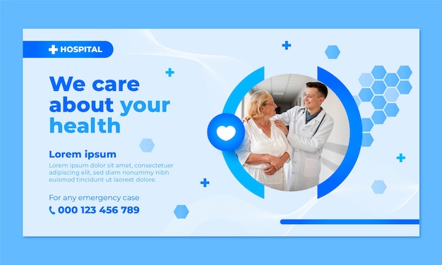 Gradient Hospital Social Media Promo Template – Free Download