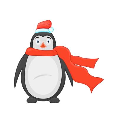 Cute Christmas Penguin – Download Free Stock Photo