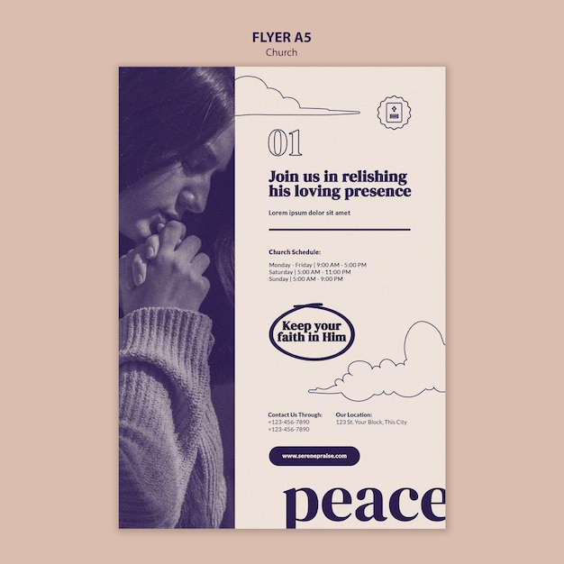 Faith Peace Concept A5 Flyer – Free Download