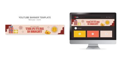 New Year 2023 YouTube Banner Template – Free Download