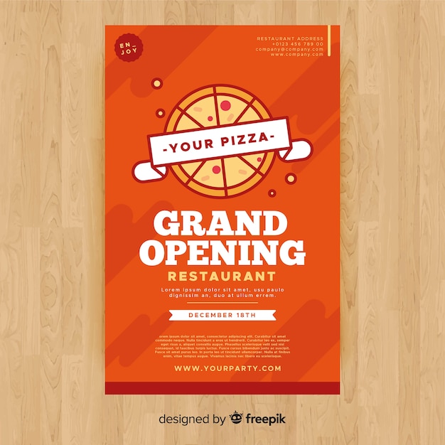 Modern Pizza Restaurant Flyer Template – Free Download