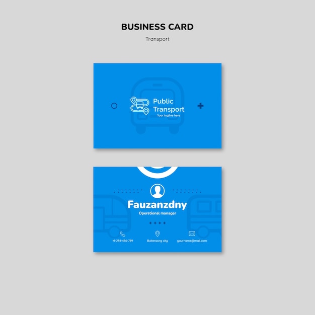 Transport Service Business Card Template – Free Download