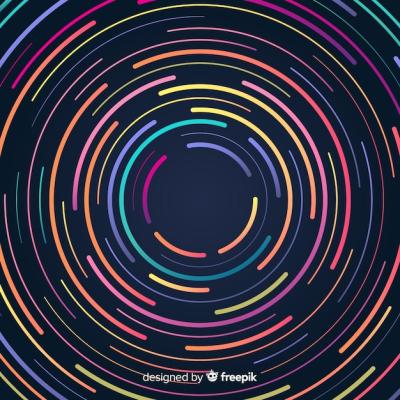 Geometric Round Neon Shapes Background – Free Download