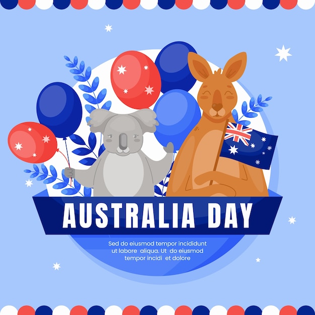 Australia National Day Celebration Illustration – Free Download