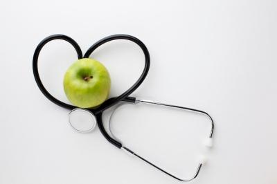 Green Apple and Stethoscope Flat Lay – Free Download