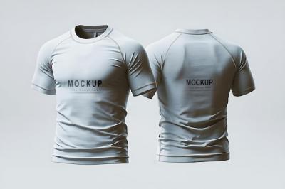 Front and Back T-Shirt Mockup for Apparel Branding and Design Display – Free Download