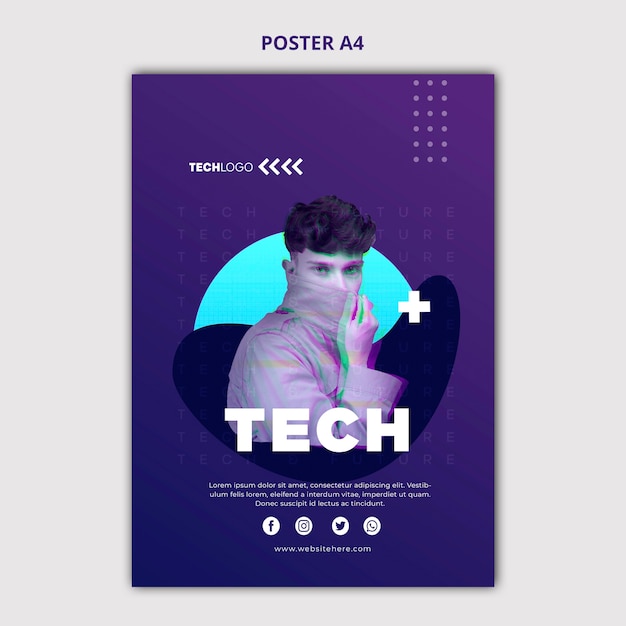 Tech & Future Poster Concept Template – Free Download