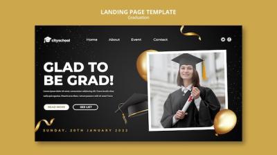 Happy Graduation Landing Page Template – Free Download