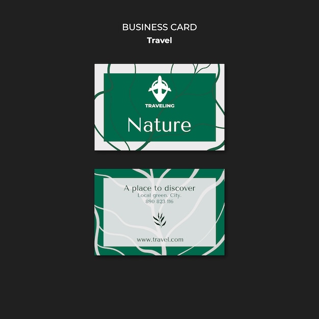 Travel Adventure Business Card Design – Free Download