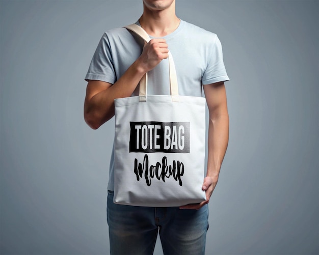 Modern Tote Bag Mockup for Editable Design – Free Download