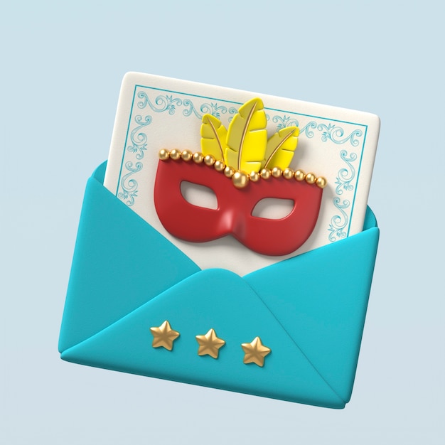 3D Venetian Carnival Icon – Free Download Free Stock Photo