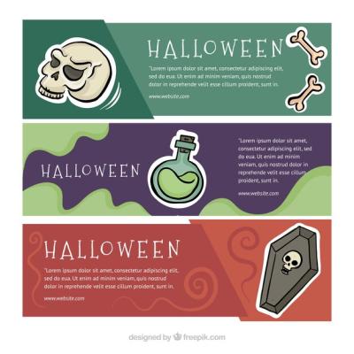 Halloween Banners Collection in Different Colors – Free to Download