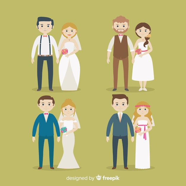 Wedding Couple Character Collection – Free Download