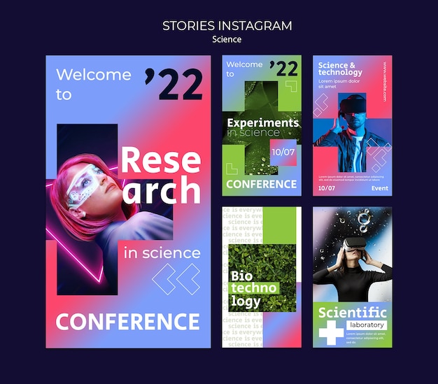 Science and Virtual Reality Instagram Stories Collection – Free Download