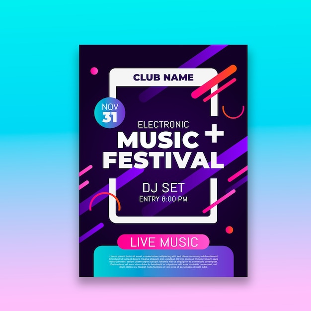 Abstract Music Party Poster – Free Download