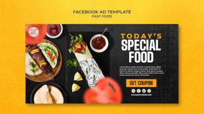 Realistic Fast Food Template Design – Free Download