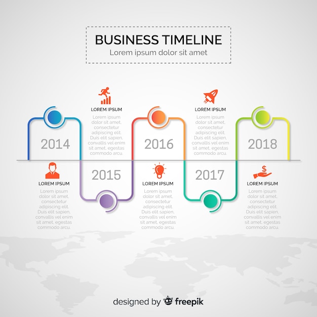 Gradient Infographic Timeline – Free Download