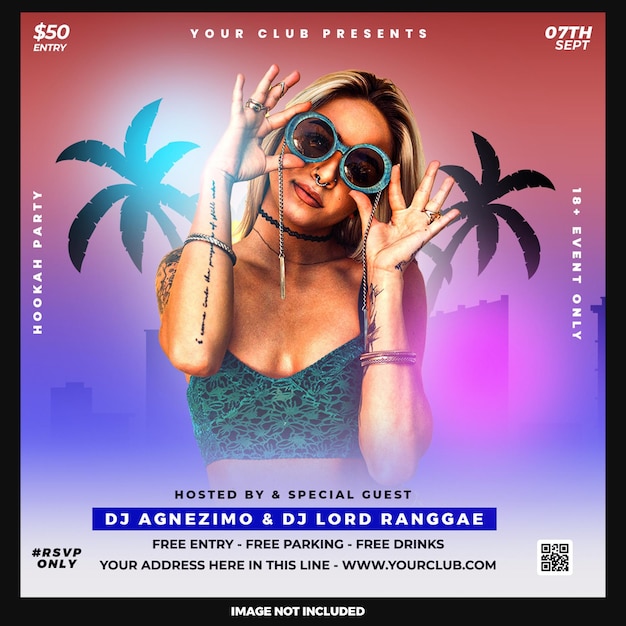 Club DJ Party Flyer Social Media Post – Free Download