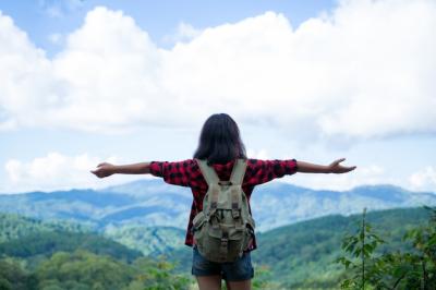 Young Women Exploring Amazing Mountains and Forests – Download Free Stock Photos