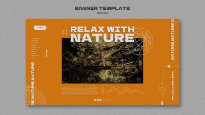 Stunning Nature Banner Template Design – Free Download