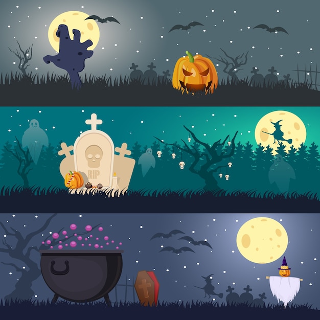 Halloween Horizontal Banners – Free Download Free Stock Photo