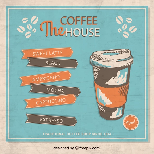 Retro Coffee Poster – Free Download for Eye-Catching Designs