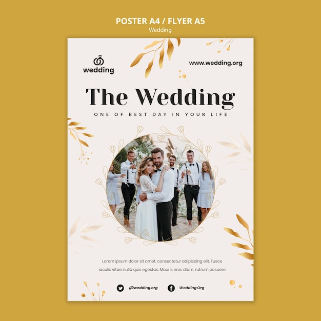 Wedding Design Template Poster – Free Download