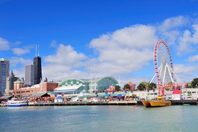 Navy Pier and Skyline in Chicago, Illinois – Free Stock Photo for Download