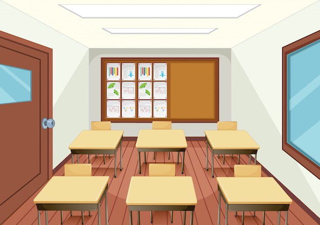 Modern Empty Classroom Interior Design – Free Download