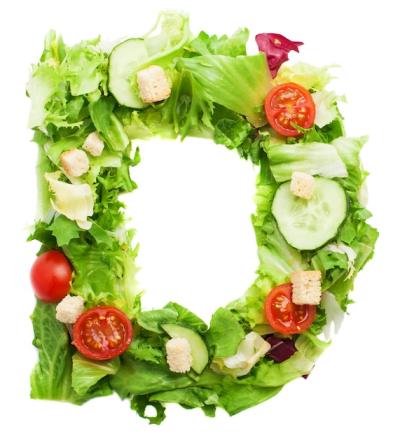 Tasty Letter D Made with Cucumber and Croutons – Free Download