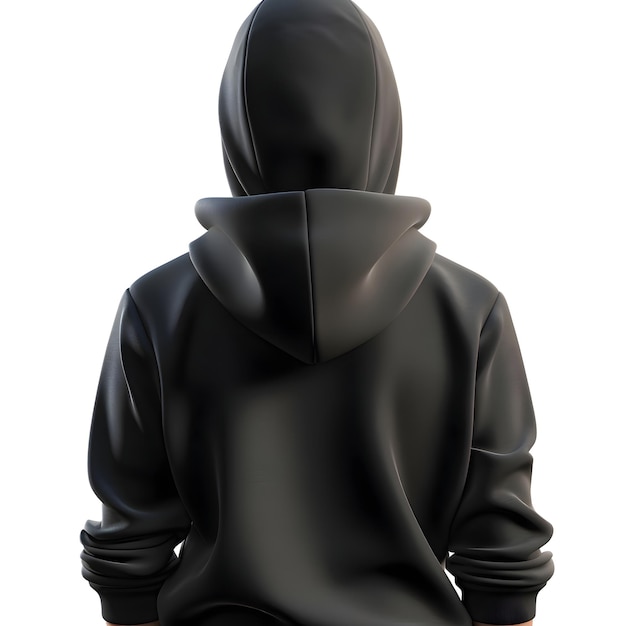 Man in Black Hoodie Isolated on White Background – Free Stock Photo Download