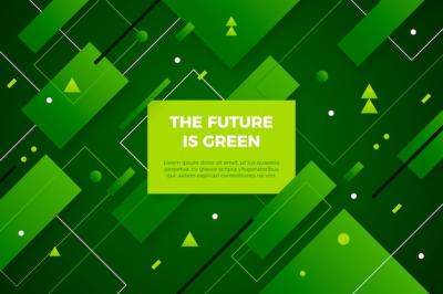 Geometric Abstract Green Background – Free Download