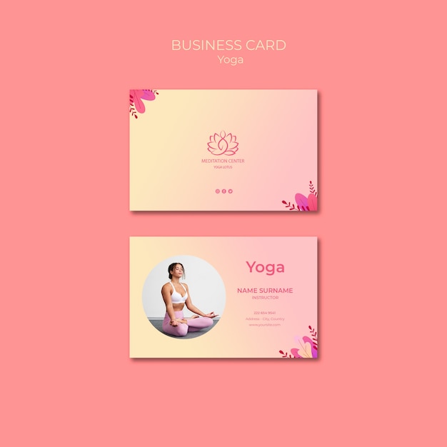 Yoga Lessons Business Card Template – Free Download