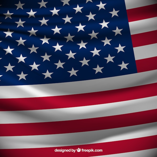 Realistic American Flag Background – Free Download Free Stock Photo