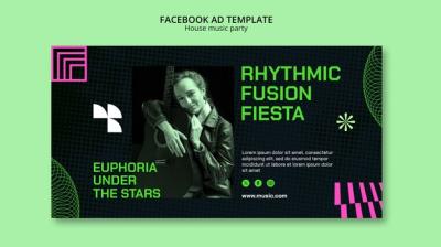 House Music Party Facebook Template – Free Download