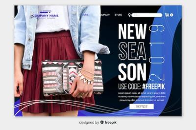 Sale Landing Page Template Featuring Dynamic Visuals – Free Stock Photo, Download for Free