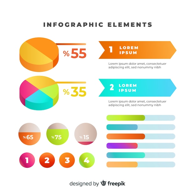 Flat Infographic Elements for Creative Projects – Free Download