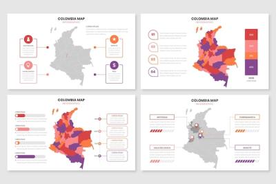 Colombia Map Infographic: Free Download for Vector Templates