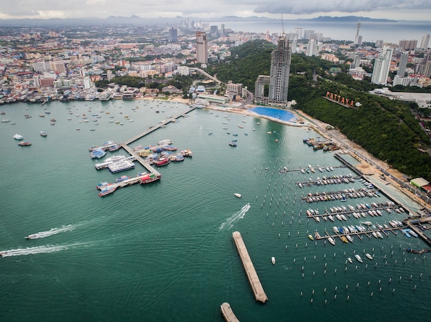 Aerial View of Pattaya Beach, Thailand – Free Stock Photo Download