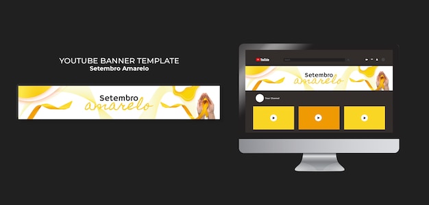 Setembro Amarelo YouTube Banner Template – Free Download